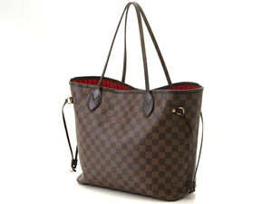 Louis Vuitton Tote Red Bag Cerise Neverfull Damier Red